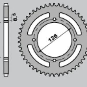 Hit Sezóny GROSSKOPF rozeta hliníková T7075 (ergal) barva černá 4418 52 (441852) KAWASAKI KX65 00-20, SUZUKI RM 65 03-04