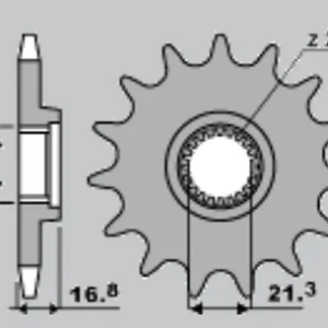 CHT řetězové kolo přední 443 16 YAMAHA XJ 600 DIVERSION 92-05 Ihned K Objednání
