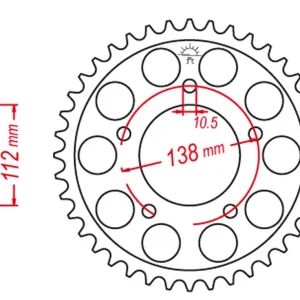 GROSSKOPF rozeta 4448 48 YAMAHA YZF-R6 99-02 konverze na řetěz 530 (JTR1871.48) Akční Nabídka