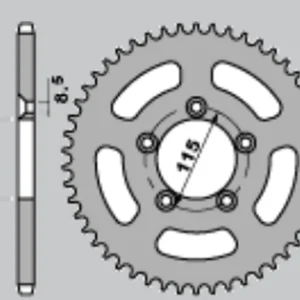 JR rozeta hliníková T7075 (ergal) 4552 50 KTM SX 60 98-01, SX 65 98-21, HUSQVARNA TC 65 17-21 (řetěz 420) barva oranžová Moderní