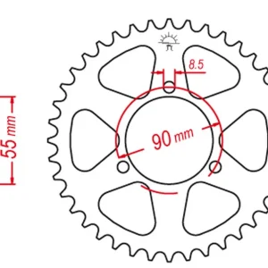 GROSSKOPF rozeta hliníková barva černá 457 51 RIEJU 50 RS2 MATRIX/PRO 03-10 NAKED 04-09 (JTR1077.47) Cenově Výhodný