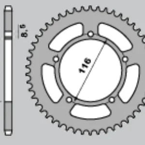 Nakupujte Hned GROSSKOPF rozeta hliníková barva zelená 464 52 KAWASAKI KX 60 83-03, KX 80 83-85 ,SUZUKI RM 60 K3 03 (řetěz 420)
