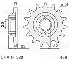 Trendový CHT rozeta 48948 KAWASAKI KX 125/250/500 83-21 KXF 250/450 04-21 hliníková barva stříbrná ergal