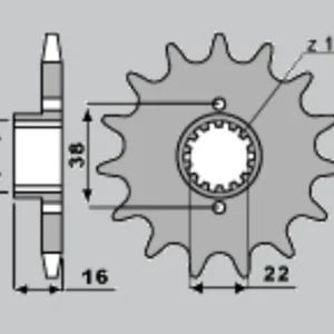 CHT řetězové kolo přední 490 14 (A4250736140) BIMOTA DUCATI Expresní Doručení