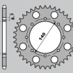 Sleva JR rozeta 491 38 KAWASAKI KLE 250 93-01, KLE 500 91-07, KLR 650 87-17, W 800 18-22