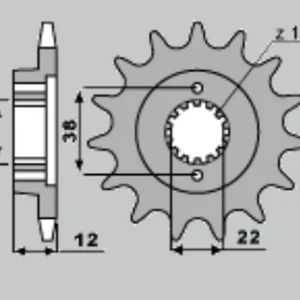 Aktuální CHT řetězové kolo přední 495 15 DUCATI 750 PASO 87-90 (495-15)