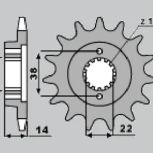 CHT řetězové kolo přední 497 15 CAGIVA ELEFANT 750/900 (4012-15) Nakupujte Hned