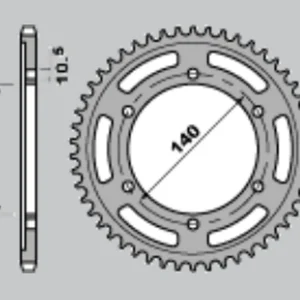 JR rozeta 498 42 KAWASAKI ZZR 600 90-06, VN 800 VULCAN 95-06, TL 1000R/S 97-02, GSX 1300R HAYABUSA 99-07, GSX-R 750 96-97 Cenově Výhodný