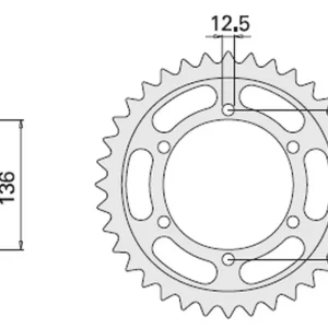 Doprava Zdarma CHT rozeta 500 40 KAWASAKI GPZ100 RX 86-88 (506-40) (řetěz630) (JTR506.40)