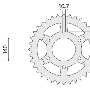 Sezónní Sleva CHT rozeta 502 48 KAWASAKI ZR 1100 ZEPHYR (502-48) (JTR502.48)