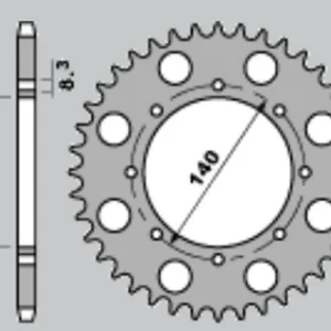 JR řetězové kolo přední 511 13 KAWASAKI KLR 650 / KLX 650 (JTF509.13) Výprodej