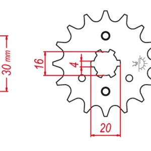 Top Prodej GROSSKOPF řetězové kolo přední 517 15 KAWASAKI KDX 125 90-99, BN 125 98-06 (JTF417.15)