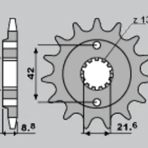 Odeslání Ihned CHT řetězové kolo přední 525 17 KAWASAKI ER5 97-06, KLE500 97-07 (JTF512.17)