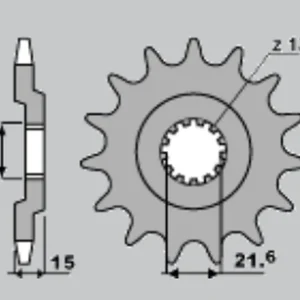 Ověřený CHT řetězové kolo přední 528 15 KAWASAKI GPZ 750 83-89 (514-15) (JTF 514.15)