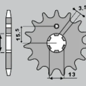 JR řetězové kolo přední 542 13 YAMAHA DT 80 MX 83-84 Zlevněný