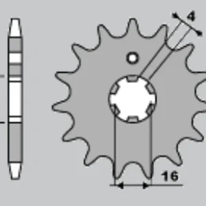 Nízká Cena JR řetězové kolo přední 554 15 YAMAHA DT80LC