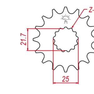 GROSSKOPF řetězové kolo přední 564 13 SUZUKI DL 1000 02-19, GSX-R 750/1000 00-20, GSX-S 15-20 (JTF520.13) (-2) Záruka V Ceně