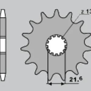 CHT řetězové kolo přední 564 14 SUZUKI GSF 650/ DL 650/ SF 650 (JTF520.14) Ruční Výroba