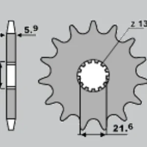 Prémiový GROSSKOPF řetězové kolo přední 565 12 KAWASAKI KXF 450 06-, YAMAHA YZF 400/426/450 (JTF565.12)
