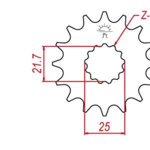 Novinka GROSSKOPF řetězové kolo přední 565 16 SUZUKI GS 500E 88-93 (JTF565.16)