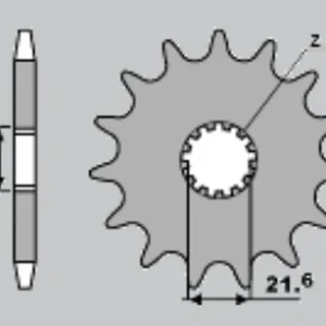 Kup Teď CHT řetězové kolo přední 566 17 KAWASAKI VN 800 VULCAN 95-05, SUZUKI GSX-R 1000 01-08, SV 1000 03-06, TL 1000S/R 97-02, GSX 1100F 88-96, GSF 1200/1250 BANDIT 95-15, GSX 1400 01-06 (A4250566170)