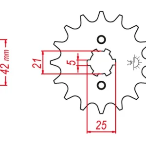 Jen Po Omezenou Doba GROSSKOPF řetězové kolo přední 569 15 YAMAHA YZ 250 80-98, YFZ 350 BANSHEE 89-06 KAWASAKI KX 250 87-96, KX 500 87-04 (JTF569.15) (+1)