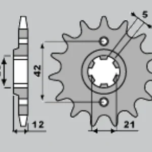 Víkendová Akce CHT řetězové kolo přední 571 17 YAMAHA XJ 600 84-91 (571-17) (JTF571.17)