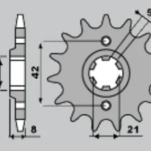 JR řetězové kolo přední 575 15 YAMAHA XT 600 83-86 (JTF575.15) Odeslání Ihned