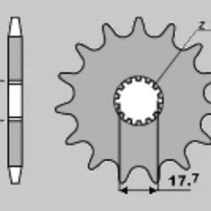 Jen Po Omezenou Doba CHT řetězové kolo přední 577 13 YAMAHA YZ 85 02-15 (JTF558.13)* (řetěz 428)