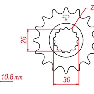 GROSSKOPF řetězové kolo přední 579 18 YAMAHA XJR 1300 02-06 (JTF579.18) Ruční Výroba