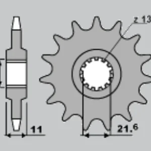 Moderní JR řetězové kolo přední 580 17 YAMAHA FZR 1000/ FZ6/ R6 (JTF580.17)