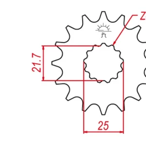 Akce GROSSKOPF řetězové kolo přední 582 16 YAMAHA TDM850 91-95, KAWASAKI ZR-7S 99-04, ZXR-R 96-03 (JTF520.16)