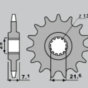 Super Cena GROSSKOPF řetězové kolo přední 585 16 KAWASAKI ZX-6R/RR 07-17, YAMAHA XTZ 750 90-98 (58516JT) (řetěz 520)