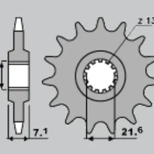JR řetězové kolo přední 585 16 (57816JT) YAMAHA XTZ 750 89-98, KAWASAKI ZX6R 07-08 Doprava Zdarma