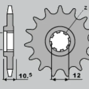 CHT řetězové kolo přední 595 12 APRILIA 50 86-91 (588-12) Profesionální