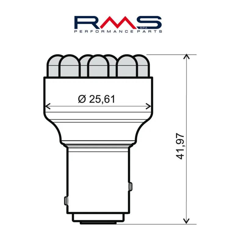 Doprava Zdarma Žárovka RMS 246510540 12V 12 Led, BAY15D modrá