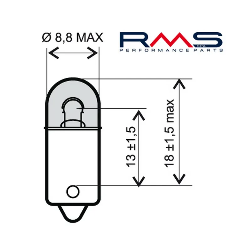 Žárovka RMS 246510335 6V 4W, T8.5 BA9S bílá Zlevněný