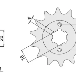 Exkluzivní CHT řetězové kolo přední 718 13 HUSQVARNA 125 89-94 (JTF718.13) (718-13)