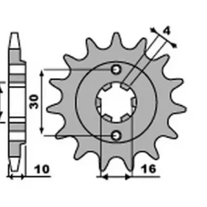 Speciální Cena JR řetězové kolo přední 720 13 CAGIVA 125 W8/FRECCIA/PLANET/MITO/RAPROR 85-10 (72013JT) (řetěz520)