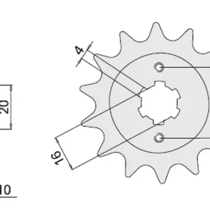 Akční Nabídka CHT řetězové kolo přední 720 14 CAGIVA 125 MITO/FRECCIA