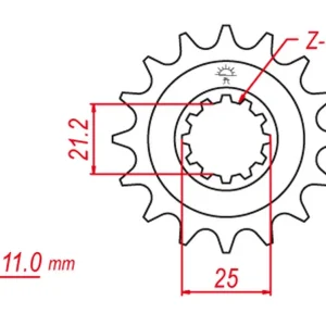 GROSSKOPF řetězové kolo přední 727 13 HUSQVARNA CR 250 00-05, TC 250 04-05, TE 250 04-10, WR 250 99-12, TE 450 06-10, TE 510 07-10 (JTF824.13) Akční Cena