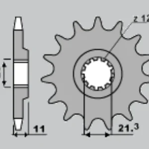 Zlevněný JR řetězové kolo přední 727 15 (82415JT) HUSQVARNA TE/TC (JTF824.15)