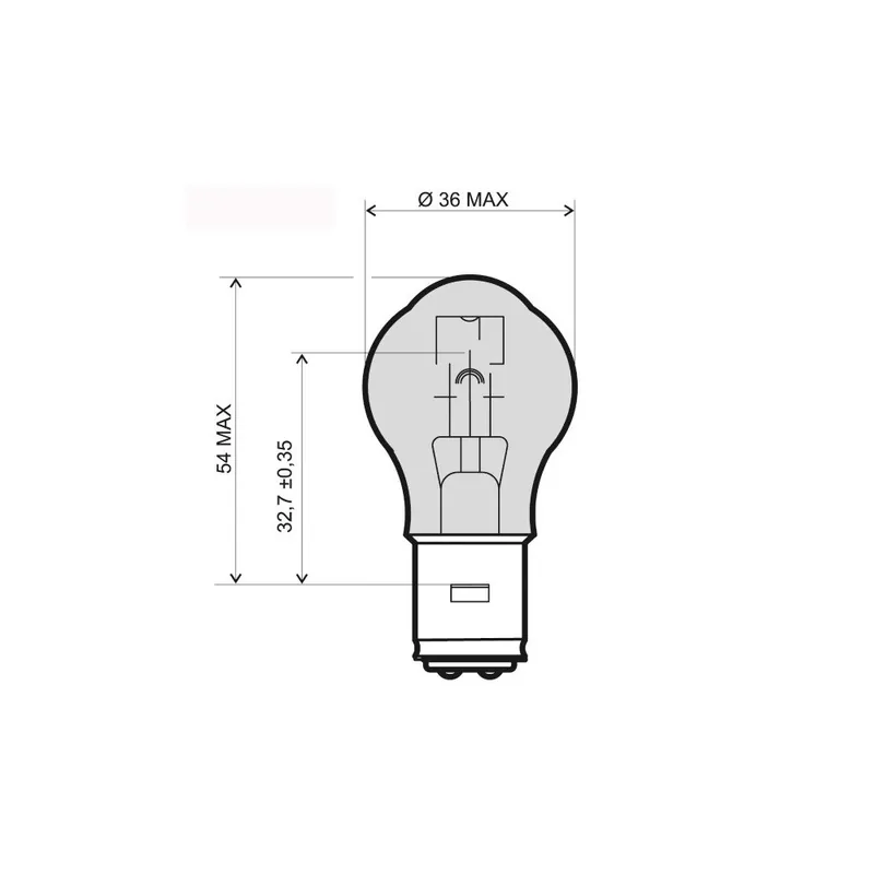 Žárovka RMS 246510315 12V 35/35W, S2 BA20D bílá Luxusní
