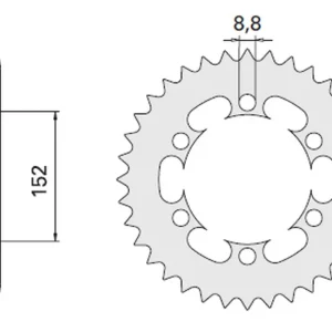 Přímo Od Výrobce CHT rozeta 841 42 (841-42) YAMAHA SR 500 78-80, XT 500 76-80 (řetěz 530)