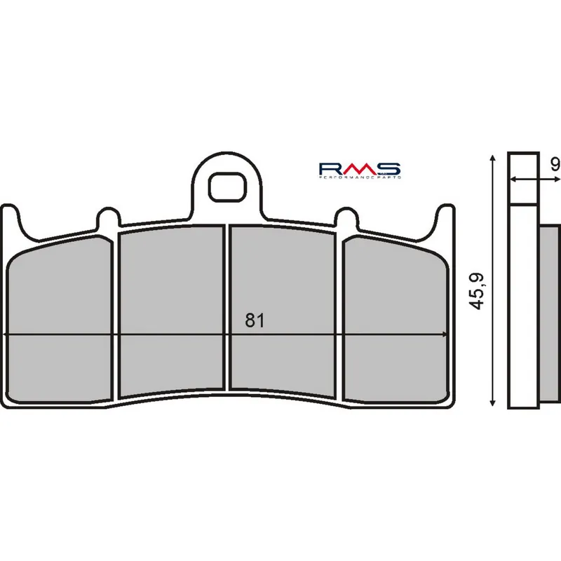 Brzdové destičky RMS 225102120 organické Přímo Od Výrobce