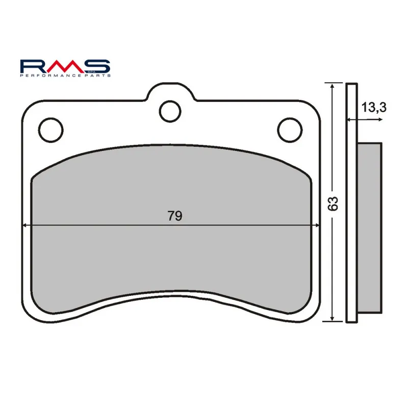 Brzdové destičky RMS 225100230 organické Nejlepší Volba