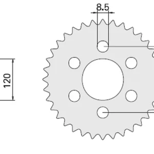 Celosvětová Doprava CHT rozeta 859 39 (846-39) (JTR846.39) YAMAHA FZS 600 FAZER 96-03