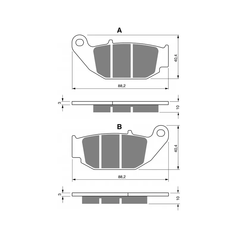 Brzdové destičky GOLDFREN 311 S33 OFF-ROAD REAR Ruční Výroba