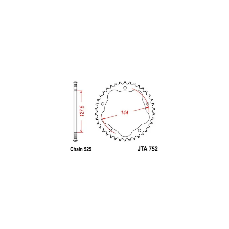 Nejlepší Cena Hliníková řetězová rozeta JT JTA 752-39 39 zubů, 525