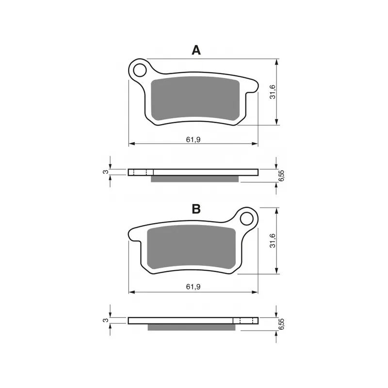 Brzdové destičky GOLDFREN 185 K5-LX Doprava Zdarma